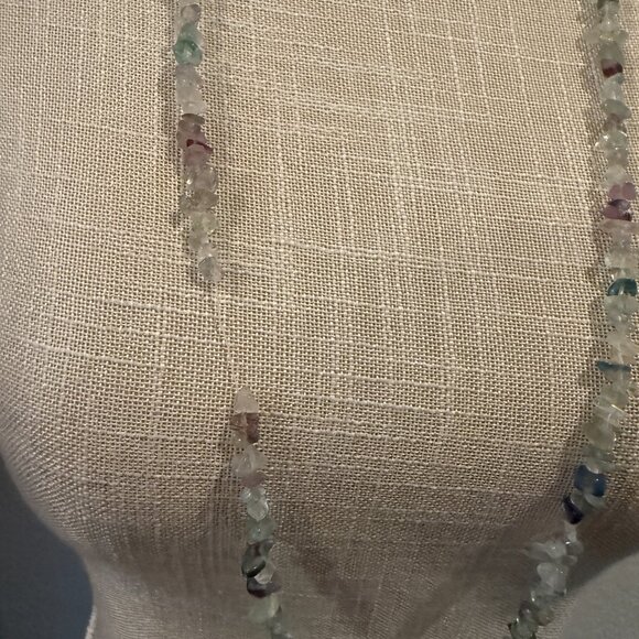 Fluorite Bead Chip Necklace - Picture 5 of 7